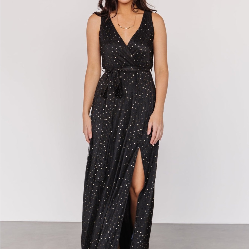 Baltic born black sleeveless Helen gown